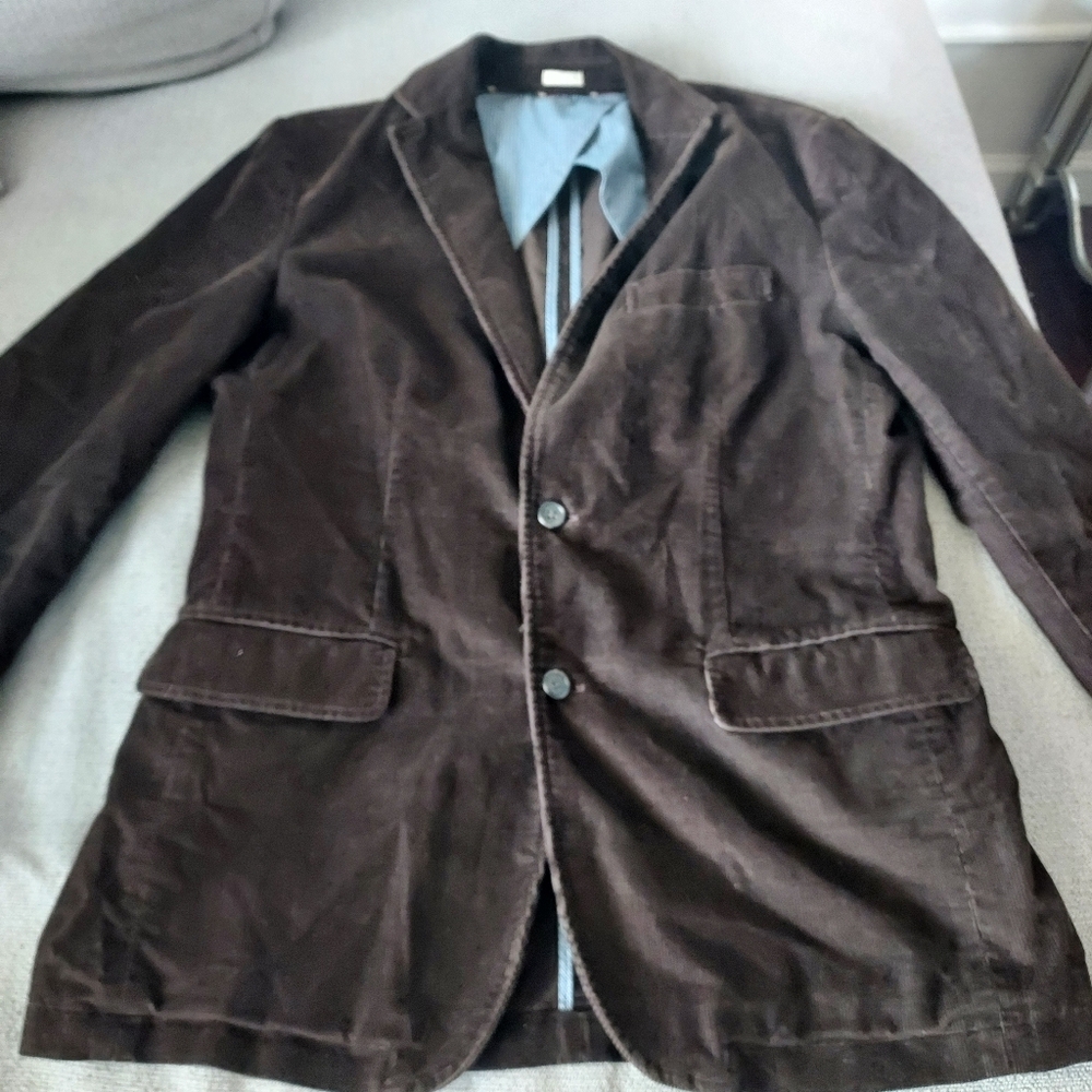 J.crew Men's Chocolate Brown Corduroy Blazer Jacket Sz-M - Picture 5 of 12